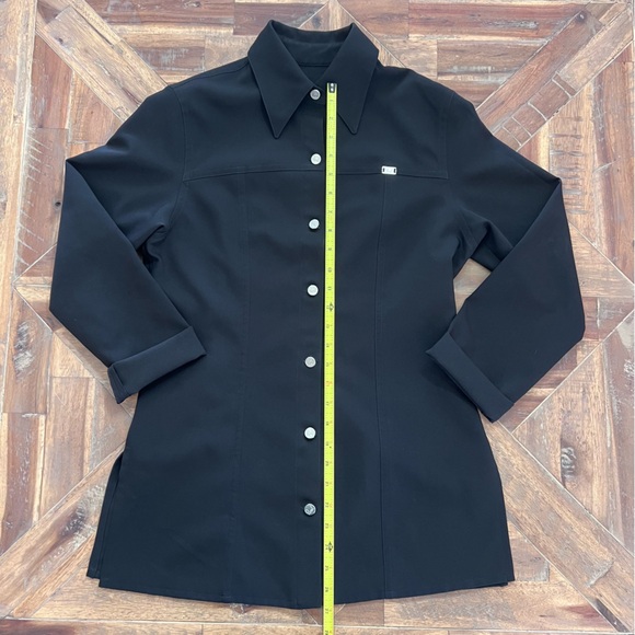 Vintage Pinel Rare Black 3/4 Sleeve Fitted Button Down Blazer - Picture 6 of 9